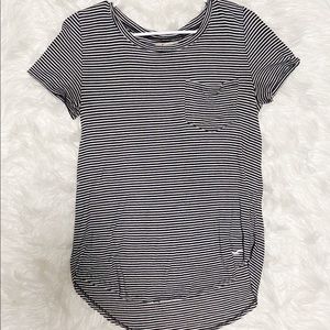 Black and White Striped Top